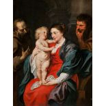 Peter Paul Rubens und Werkstatt, 1577 Siegen "" 1640 Antwerpen DIE HEILIGE FAMILIE MIT DEM