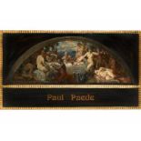 Paul Paede, 1868 Berlin "" 1929 München ENTWURF FÜR EINE LUNETTE MIT BACCHANAL Öl auf Papier, auf