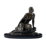 Ugo Cipriani, 1887 Florenz "" 1960 Paris WEIBLICHER AKT AUF FELSSOCKEL Höhe der Skulptur: 43,5 cm.