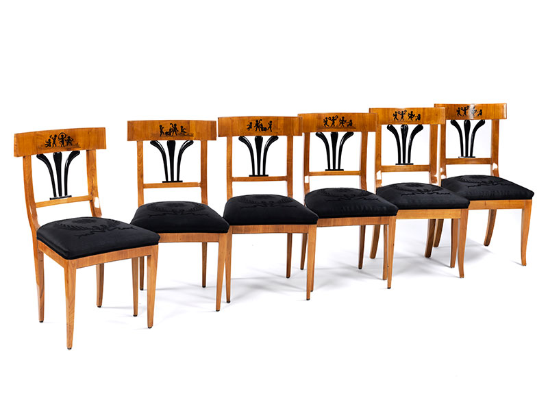 Sitzgarnitur mit Tisch, Stühlen und Armlehnstühlen Höhe der Stühle: 87 cm. Breite: 45 cm. Tiefe: ca. - Image 6 of 14