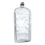 Achtkantflasche Höhe: 19 cm. Süddeutschland, 18. Jahrhundert. Transparentes Glas mit