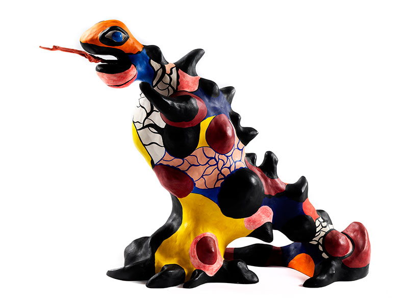 Niki de Saint-Phalle, 1930 Neuilly-sur-Seine "" 2002 San Diego DRAGON, UM 1974 Farbig bemalte - Image 2 of 8