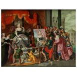 Maler des 17. Jahrhunderts APELLES MALT DIE KÖNIGIN ROXANA IM AUFTRAGE ALEXANDERS DES GROSSEN Öl auf