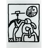 Keith Haring, 1958 Reading/ Pennsylvania "" 1990 New York City KUTZTOWN Lithografie auf Karton. 56 x