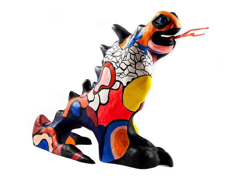 Niki de Saint-Phalle, 1930 Neuilly-sur-Seine "" 2002 San Diego DRAGON, UM 1974 Farbig bemalte - Image 4 of 8