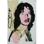 Andy Warhol, 1928 Pittsburgh "" 1987 New York MICK JAGGER Offset-Lithografie in Farbe. 15,4 x 10,2