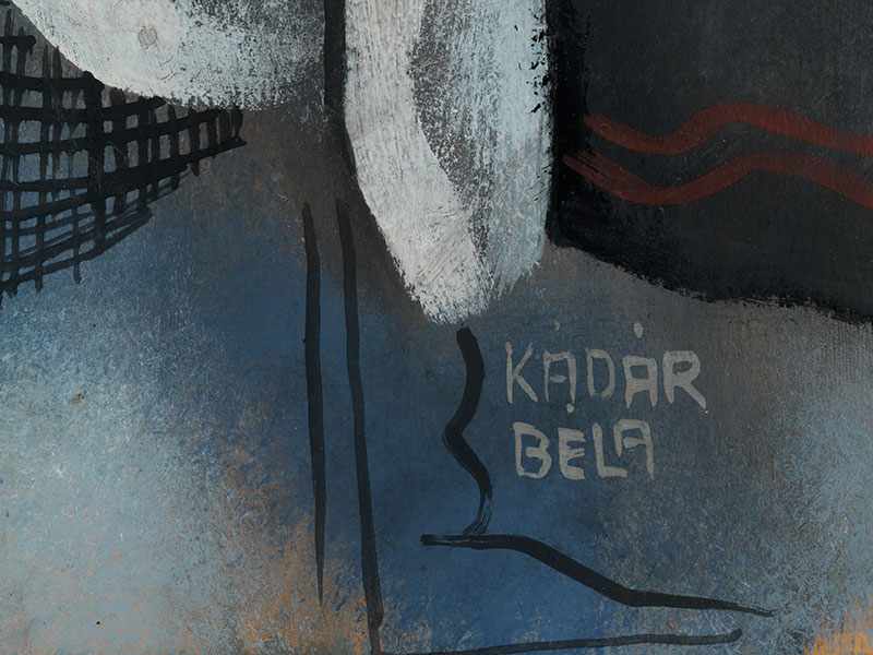 Béla Kadar, 1877 Budapest "" 1956 Budapest HUDEBNICE "" MUSICIENNE Gouache und Öl auf Karton. 61 x - Image 4 of 5