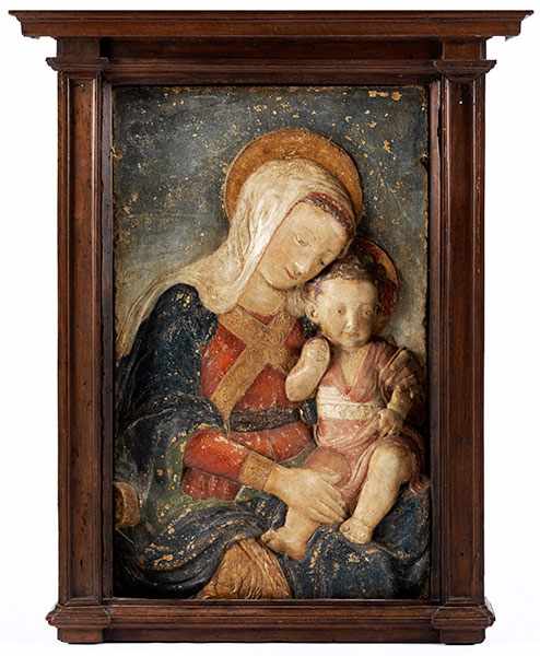 Antonio Rosselino, 1427 Settignano "" 1479/81 Florenz, zug. MADONNA COL BAMBINO Höhe: 104 cm.