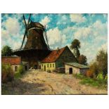 Karl Schaette, 1884 Corbach "" 1951 München DIE WINDMÜHLE Öl auf Leinwand. 70 x 90 cm. Unten links