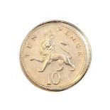 A 1992 10 Pence piece,