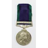 General Service Medal ERII with Radfan Clasp to 064889 AM McLeod S.B.A RN.