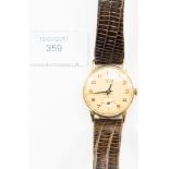 A gentleman's Mappin & Webb 9ct gold presentation watch British Railways 1982 long service on