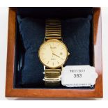 A boxed 9ct gold Rotary men's watch in original case