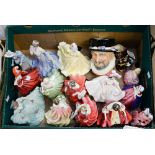 A box of Royal Doulton figures,