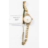 An Accurist gold plated ladies wrist watch,