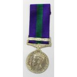 General Service Medal with Palestine 1945 - 48 Clasp to 3676 B Const HF Taylor, Palestine Police.