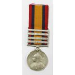 Queens South Africa Medal with four clasps: Cape Colony, Orange Free State,