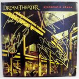 Dream Theatre 'Systematic Chaos' vinyl record LP fully autographed on front