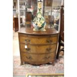 A George III mahogany bow fronted chest of drawers