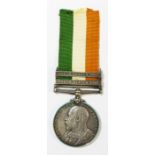 Kings South Africa with South Africa 1901 and South Africa 1902 Clasps to 10436 Corpl F Evans RAMC