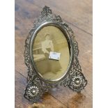 A pierced silver photo frame London 1886, George Betjemann & Sons from Isle of Wight,