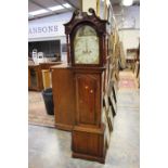 A George III oak and mahogany eight day longcase clock,