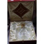 Remy Martin Louis XIII Baccarat crystal decanter and stopper in original red casket,