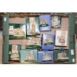 A collection of Lilliput Lane figures, comprising Applejack Cottage, The Sandcastle,