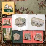 A collection of assorted Lilliput Lane figures, comprising Mrs Pinkertons Post Office, The Toy Shop,