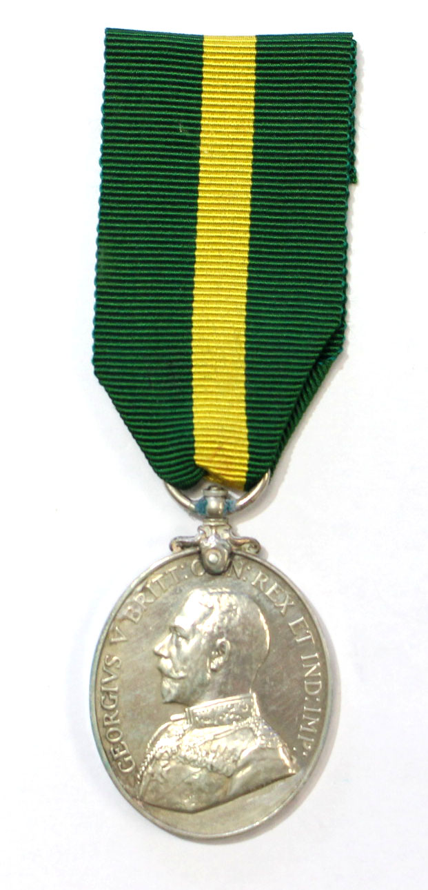 Territorial Force Efficiency Medal (GR V) to 317045 Clp H Amos RGA.