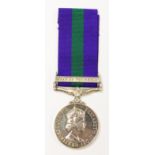 General Service Medal ERII with Arabian Peninsular Clasp to 4102398 SAC K Shaw RAF