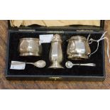 A cased silver cruet set, weighting approx 2.