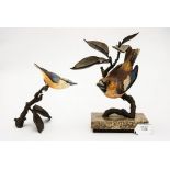 Albany Fine China Modeller David Lovegrove 'Hawfinch' mounted on bronze leafed branch limited