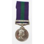 General Service Medal ERII with Near East Clasp to 22637867 Spr. TF Sutton RE.