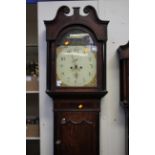 A George III oak and mahogany longcase clock, eight day, the dial inscribed 'Edward Morris Stone',