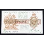 Banknote Treasury One Pound Bradbury issue January 1917 series C/55 292812