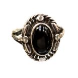 Georg Jensen, a silver and onyx ring,