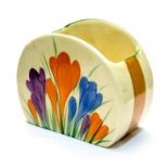 Clarice Cliff for Wilkinson, a Crocus pattern, Bonjour sugar bowl,