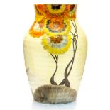 Clarice Cliff for Newport Pottery, a Rhodanthe pattern, Lotus shape vase, 24.