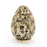 James MacIntyre and Co, a novelty salt pot in the form of a speckled egg, with screw stopper,