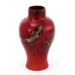 Bernard Moore, a flambe glazed vase,