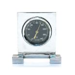 An Art Deco chrome Rototherm desk thermometer,