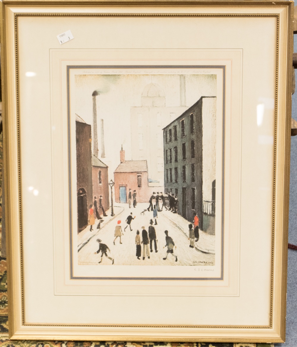 Laurence Stephen Lowry RA (1887-1976), Industrial Scene, 1953, colour print, - Image 2 of 2