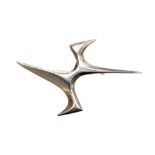 Ernest A Blyth for Ivan Tarratt, a Modernist silver Flight brooch, designed circa 1959,