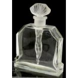 Heinrich Hoffmann, a Nude Dauber Art Deco glass perfume bottle, designed 1926,