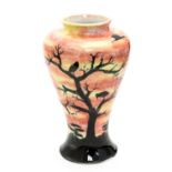 A Cobridge stoneware vase, inverse baluster form,