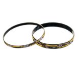 Michaela Frey, a pair of Secessionist style enamelled metal bangles,