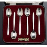 Gerald Benney for Viners, a set of Chelsea silver coffee spoons, Edward Viner, Sheffield 1961,