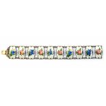 Ivar Holth, a Norwegian silver and enamelled bracelet,