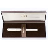 Alfred Dunhill (Montblanc), Gemline sterling silver fountain pen with 14 carat gold nib,